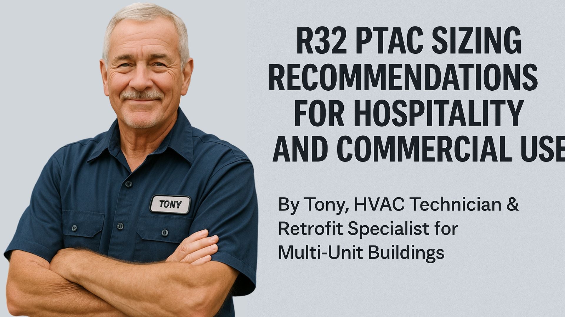 R32 PTAC Sizing Recommendations for Hospitality and Commercial Use - By Tony, HVAC Technician & Retrofit Specialist for Multi-Unit Buildings