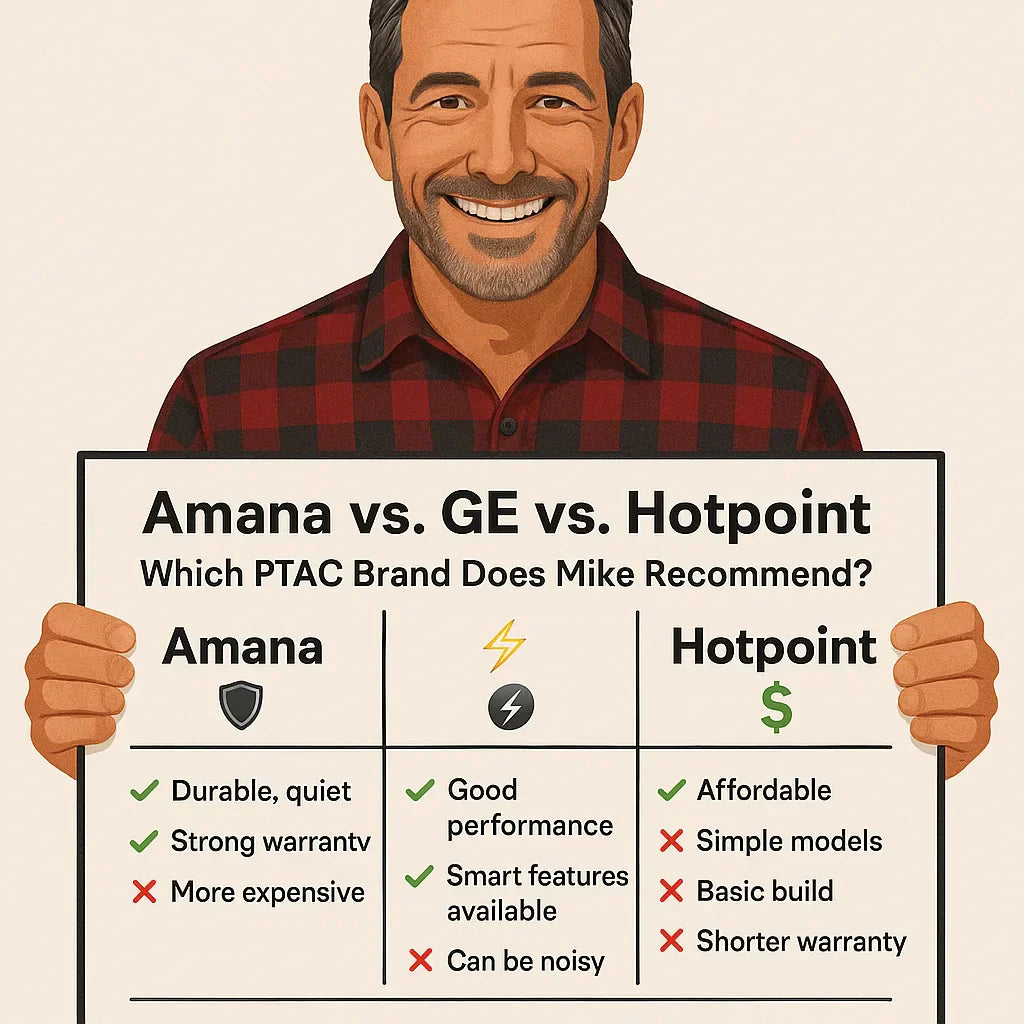 Amana vs. GE vs. Hotpoint Which PTAC Brand Does Mike Recommend