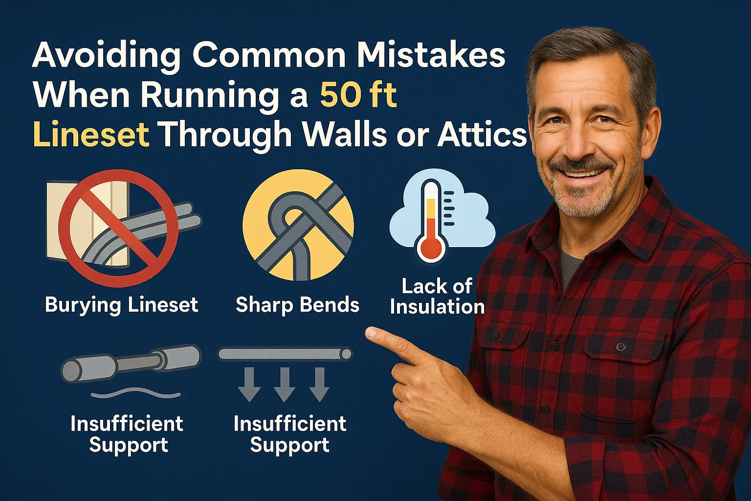 Avoiding Common Mistakes When Running a 50 ft Lineset Through Walls or Attics