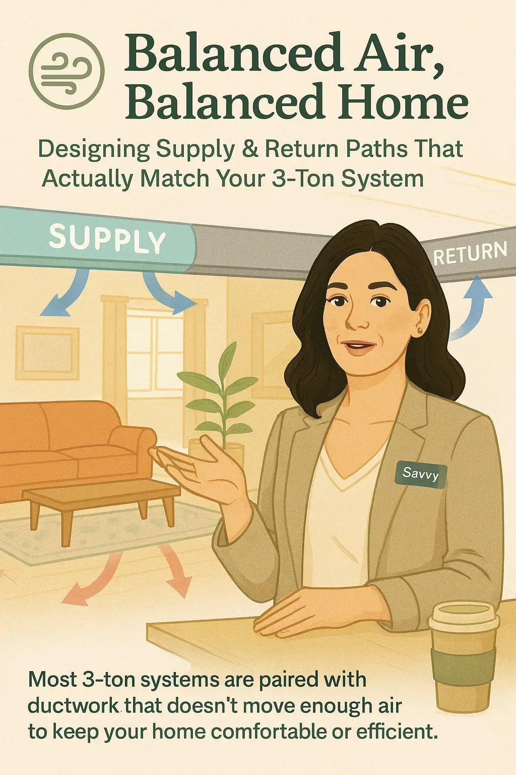 Balanced Air, Balanced Home — Designing Supply & Return Paths That Actually Match Your 3-Ton System