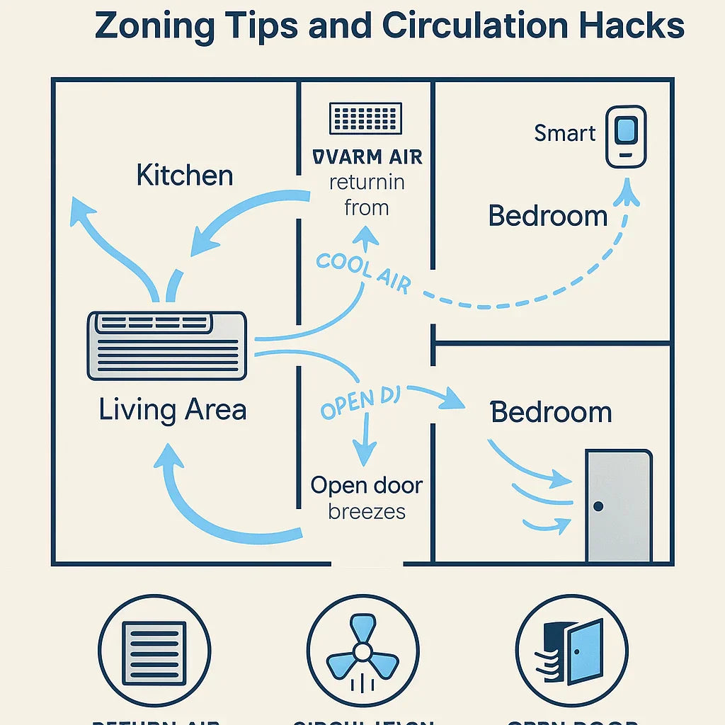 Can One GE Zoneline Unit Cool Multiple Rooms Zoning Tips and Circulation Hacks