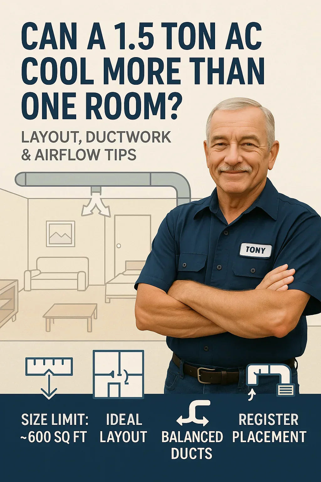 Can a 1.5 Ton AC Cool More Than One Room Layout, Ductwork & Airflow Tips