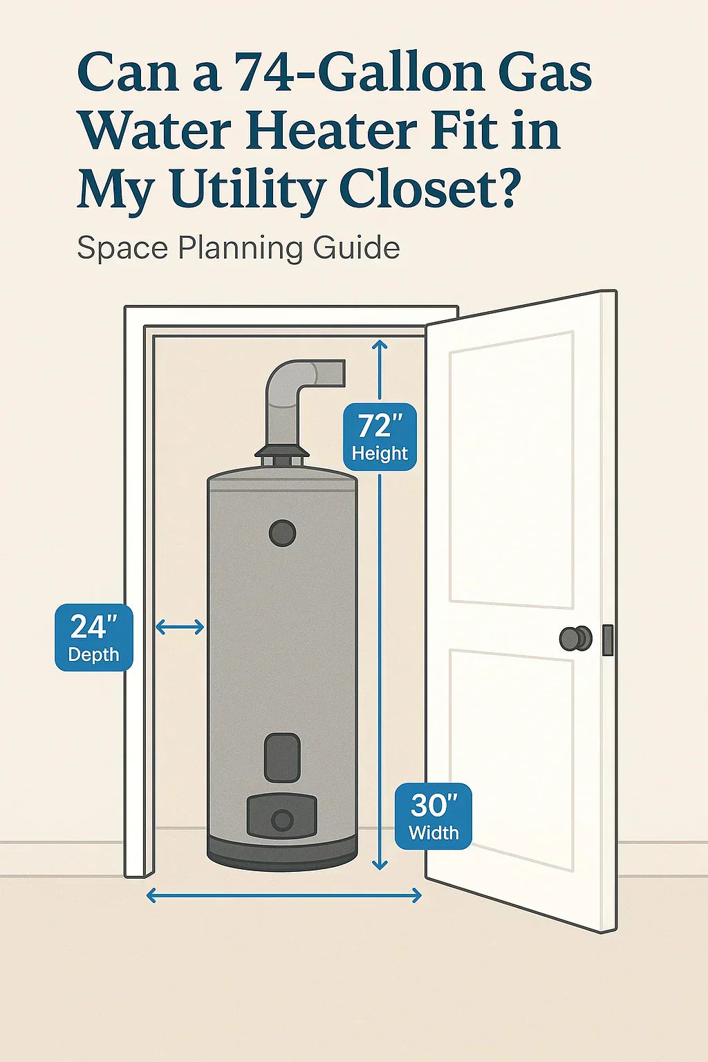 Can a 74-Gallon Gas Water Heater Fit in My Utility Closet