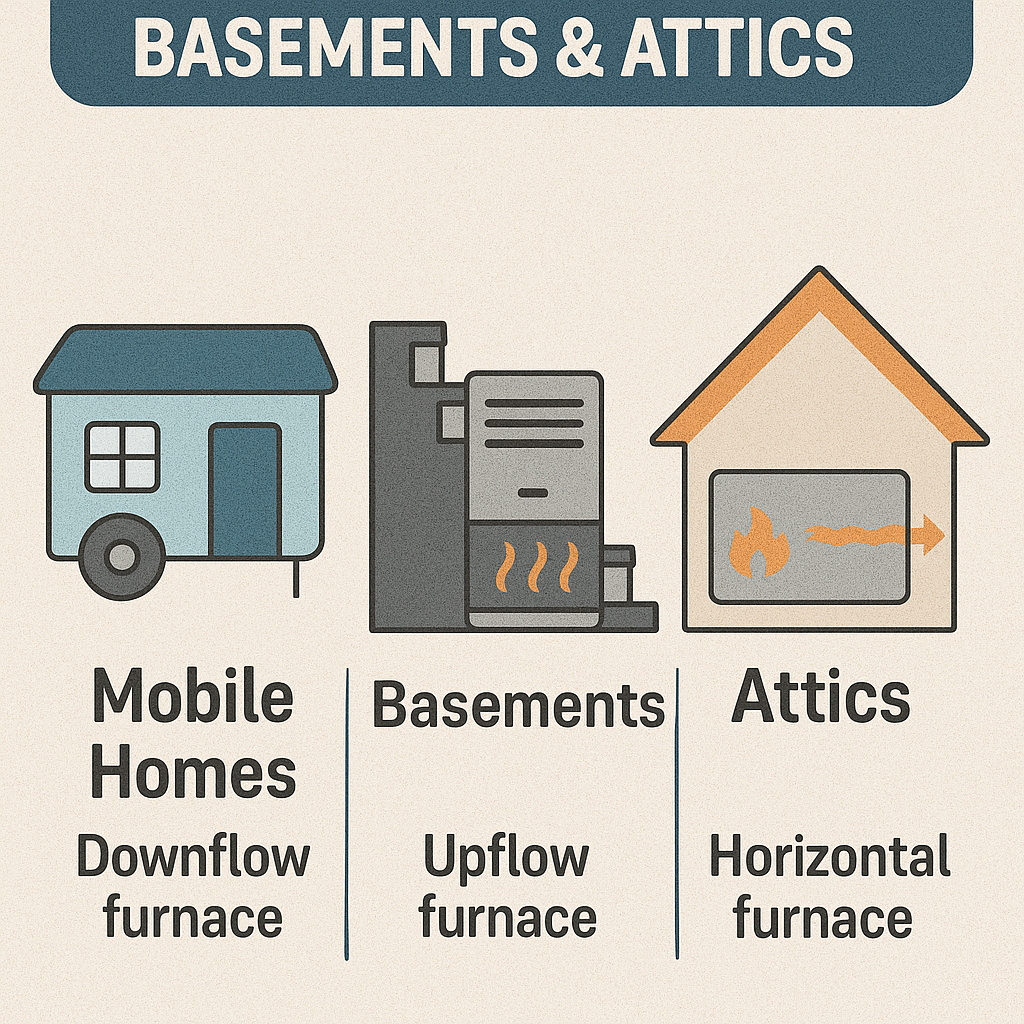 🔁 Upflow vs. Downflow vs. Horizontal Furnaces: Which One’s Right for You?