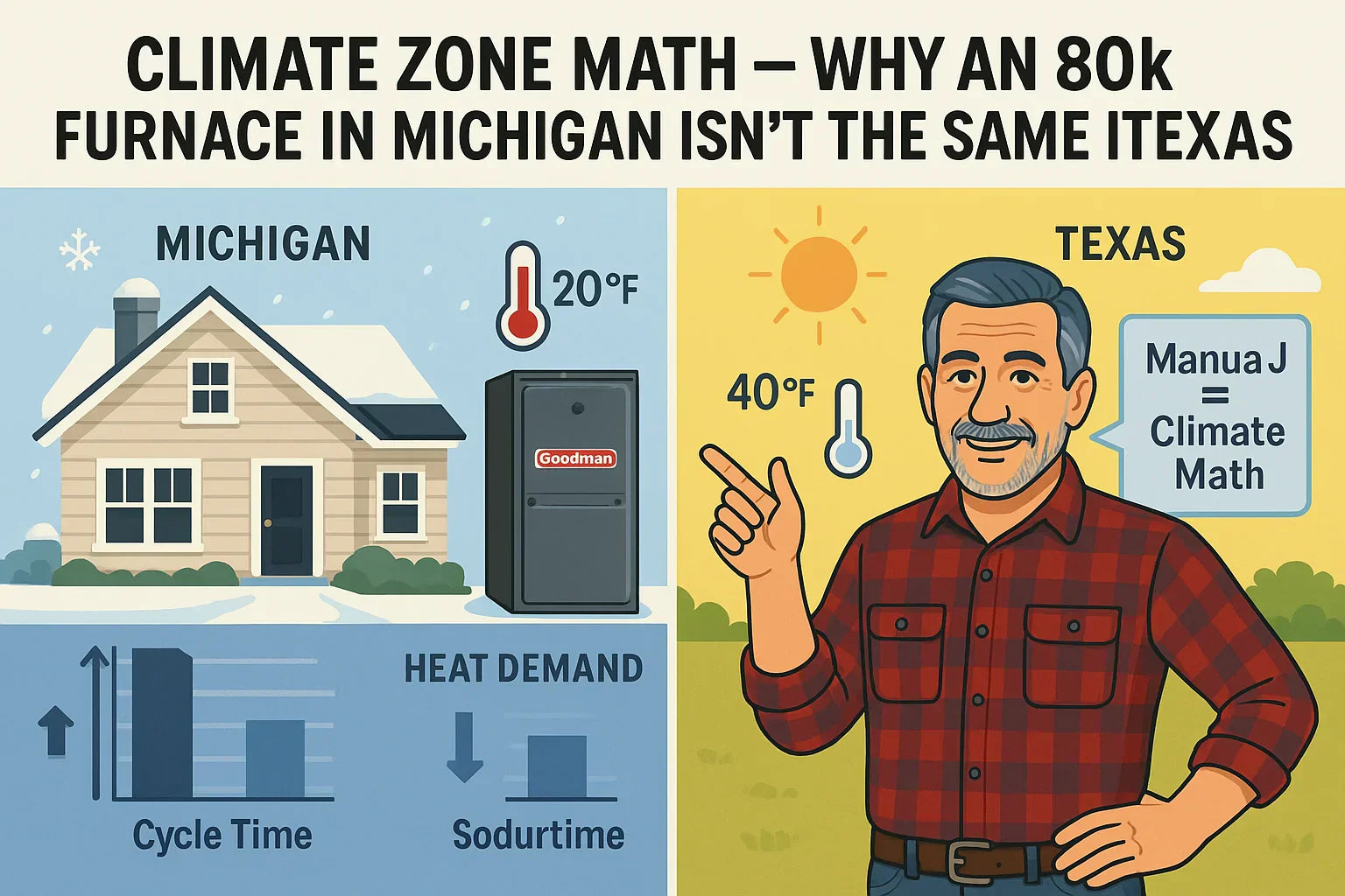 Climate Zone Math — Why an 80k Furnace in Michigan Isn’t the Same in Texas