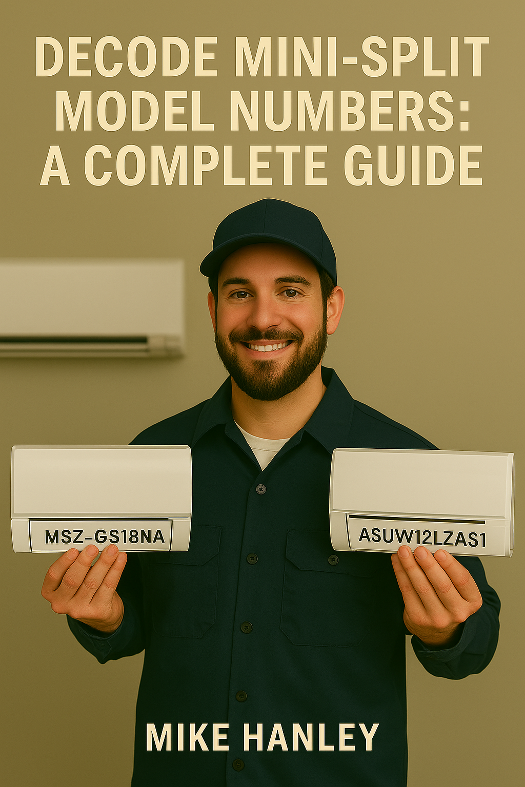 A HVAC engineer showing different model numbers.
