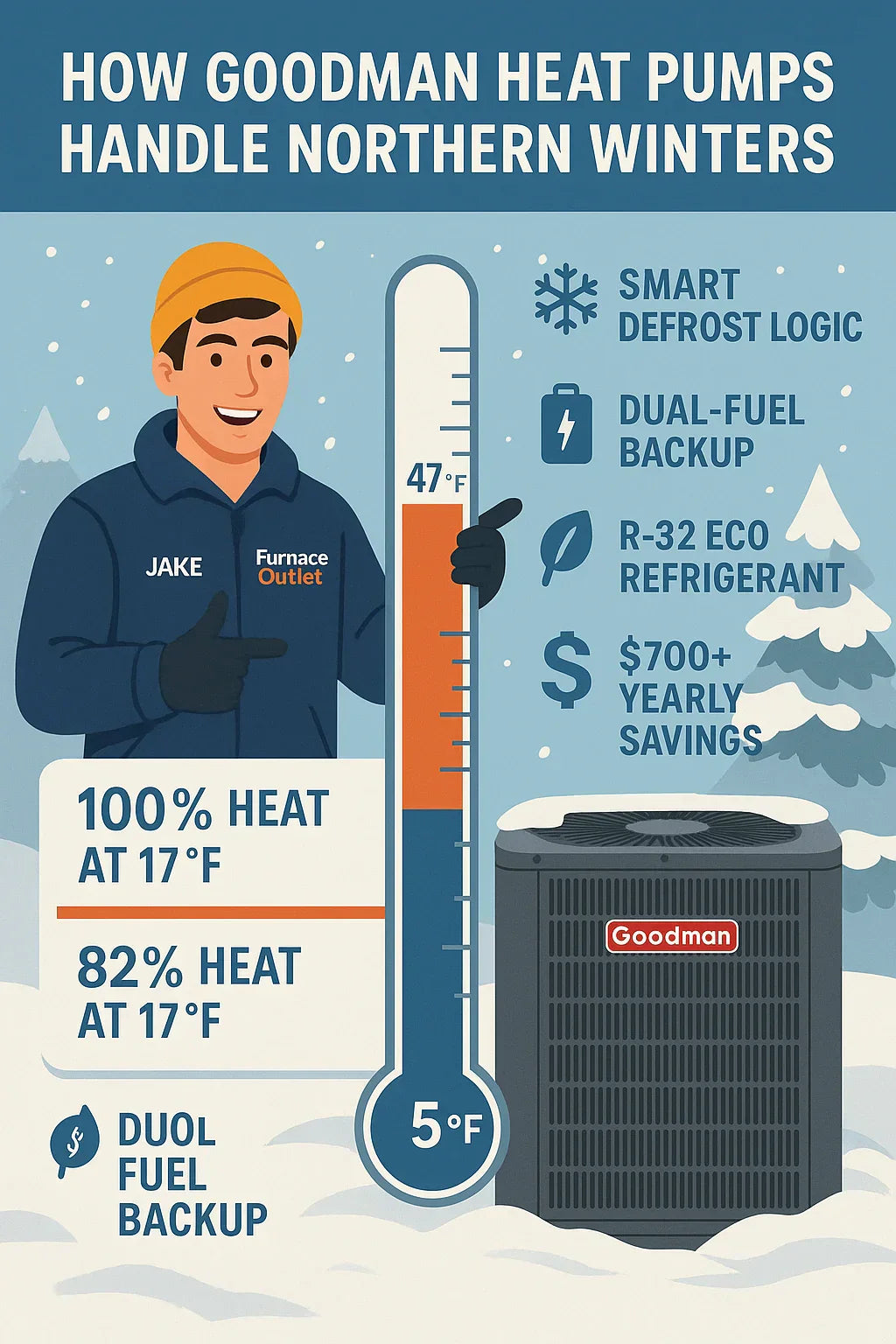 Cold Climate Ready? How Goodman Heat Pumps Perform in Northern Winters
