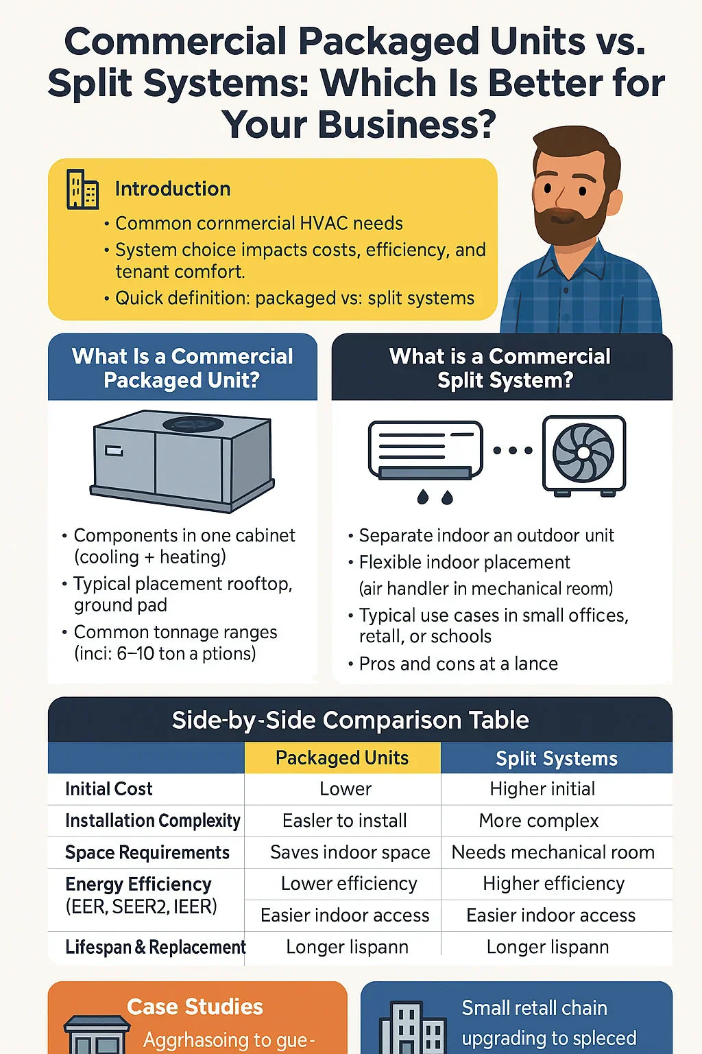 Commercial Packaged Units vs. Split Systems Which Is Better for Your Business