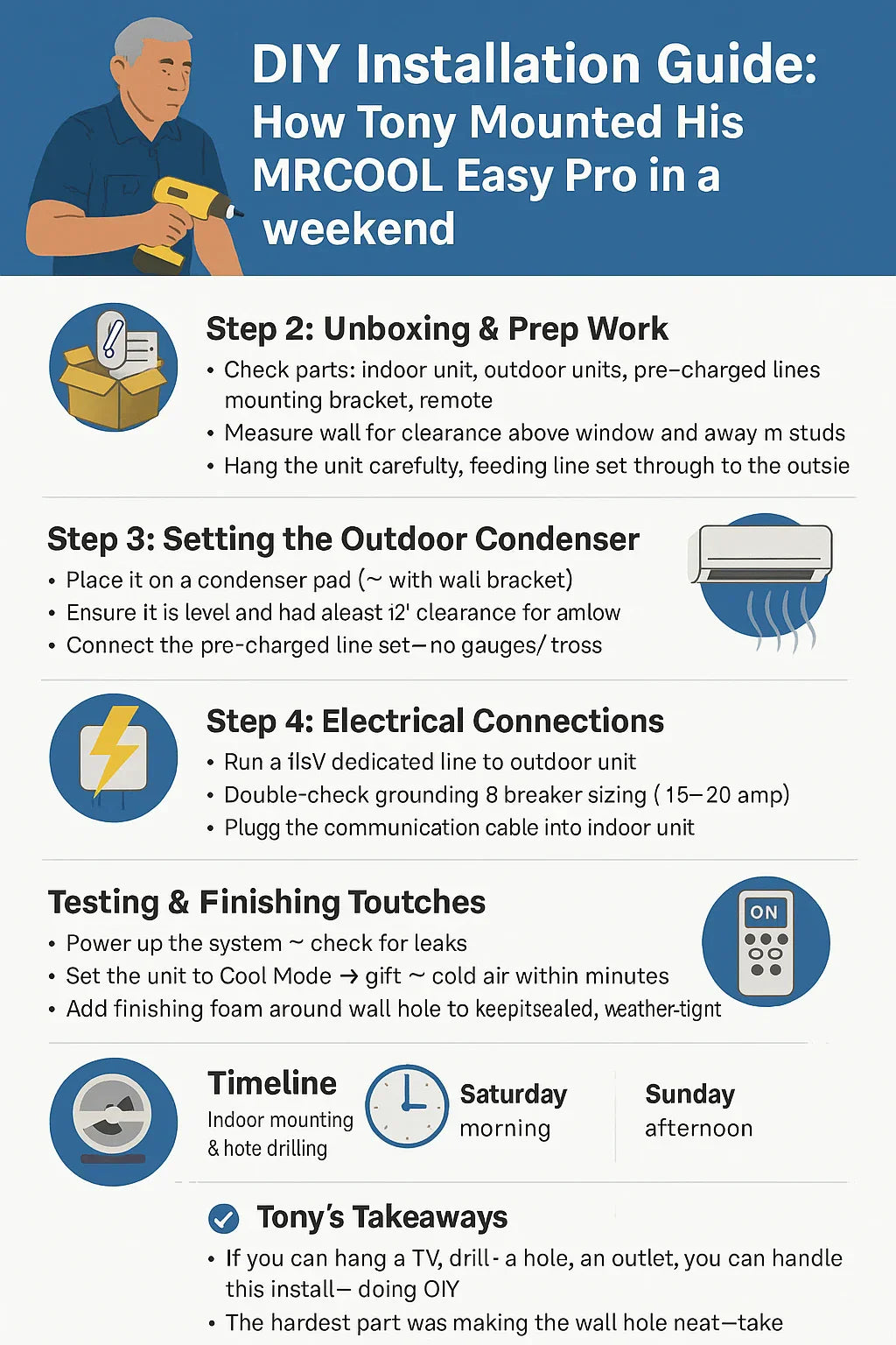 DIY Installation Guide: How Tony Mounted His MRCOOL Easy Pro in a Weekend