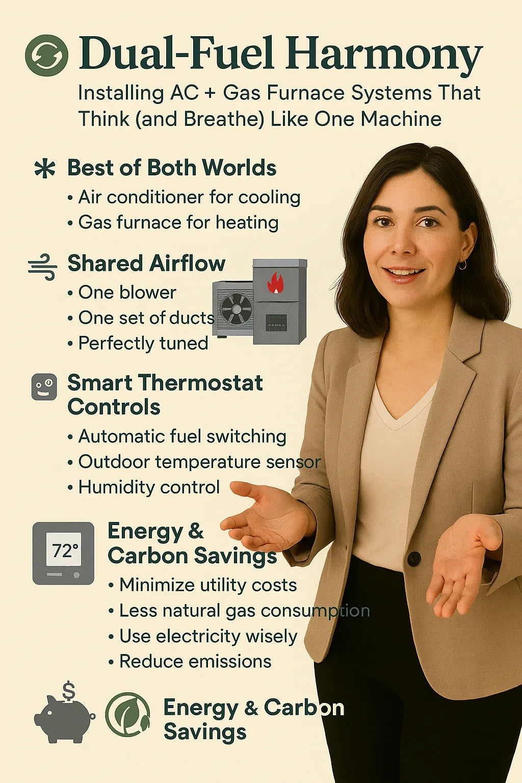 Dual-Fuel Harmony — Installing AC + Gas Furnace Systems That Think (and Breathe) Like One Machine