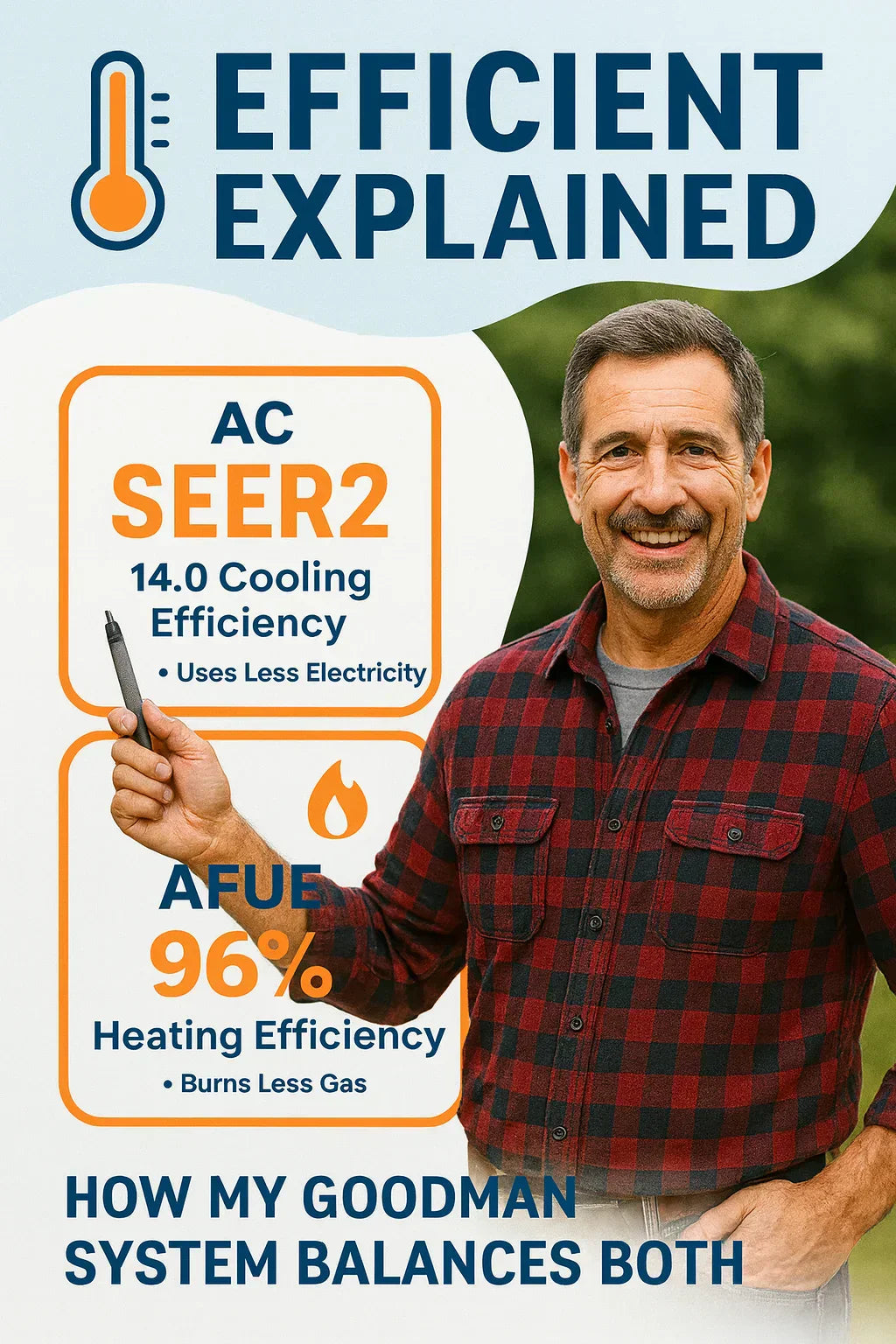 Efficiency Explained: How Goodman Balances SEER2 Cooling and 96% AFUE Heating