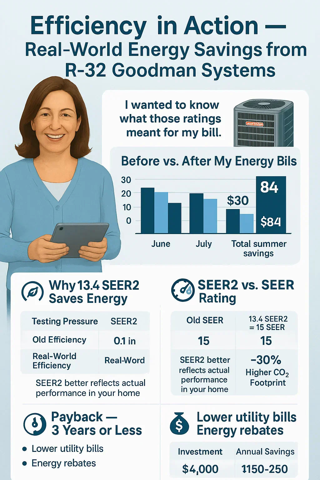 Efficiency in Action — Real-World Energy Savings from R-32 Goodman Systems