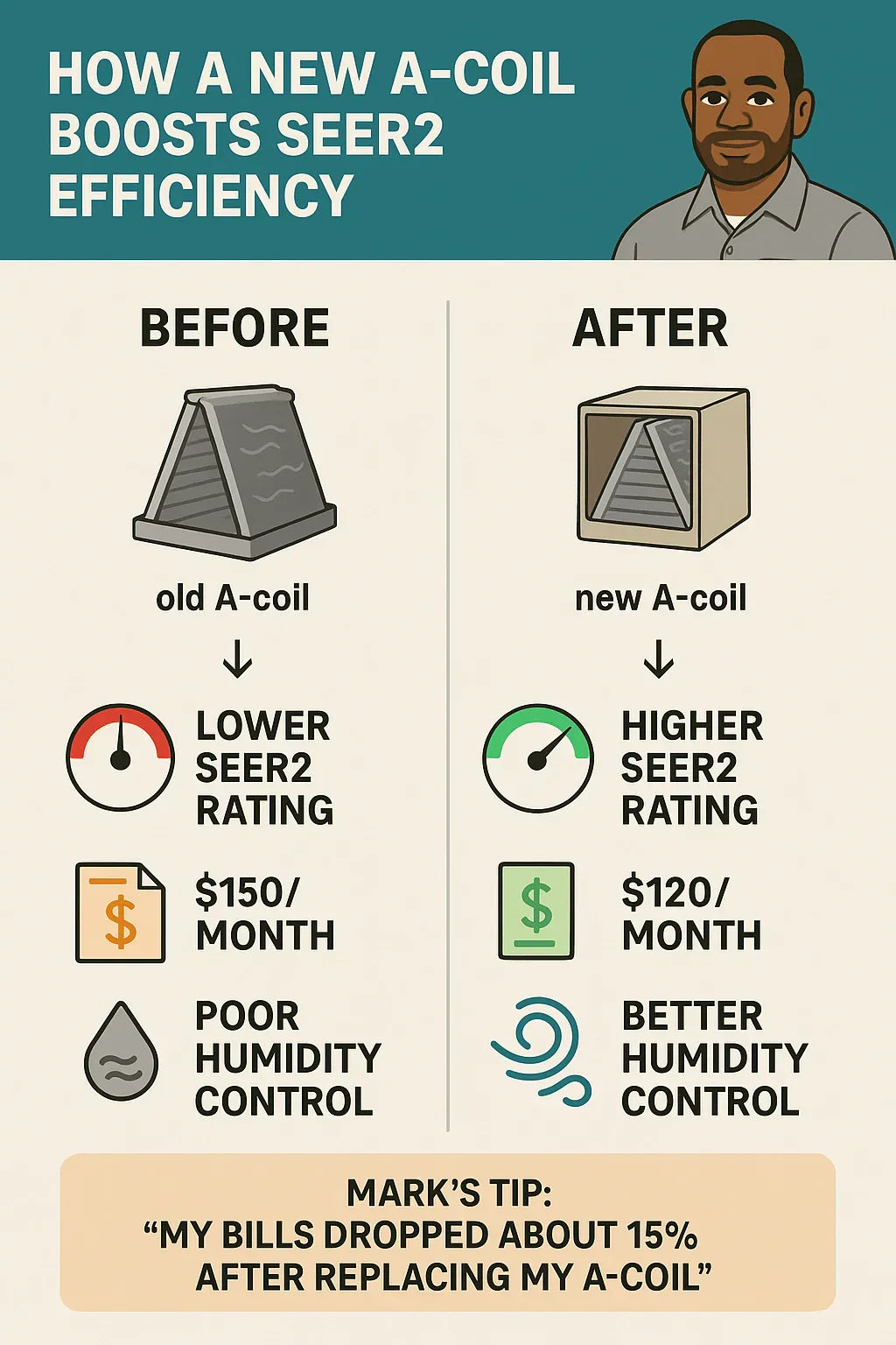 Energy Efficiency How a New A-Coil Impacts SEER2 Ratings & Bills