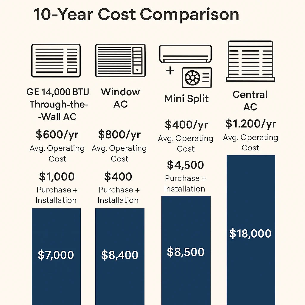 Energy Efficiency & Operating Costs: What to Expect from a 14,000 BTU GE Unit