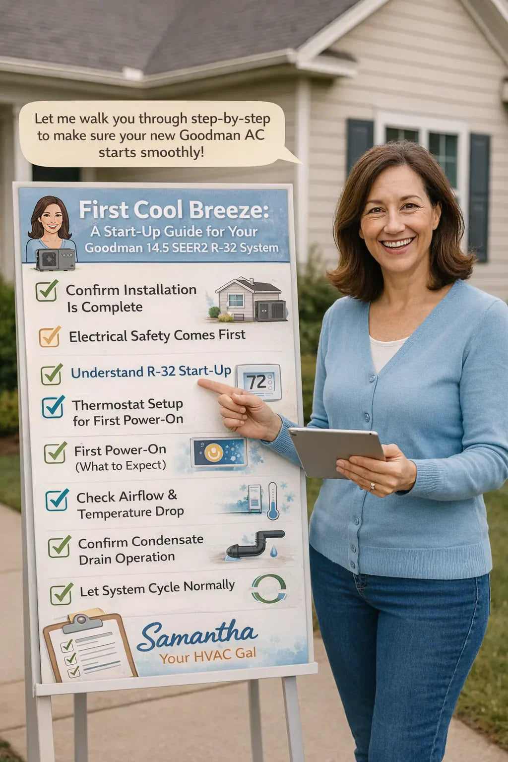 First Cool Breeze A Step-by-Step Start-Up Guide for Your Goodman 14.5 SEER2 R-32 System