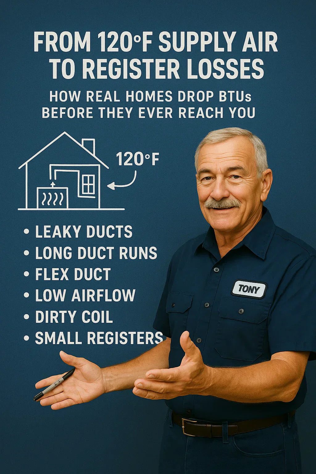 From 120° F Supply Air to Register Losses — How Real Homes Drop BTUs Before They Ever Reach You