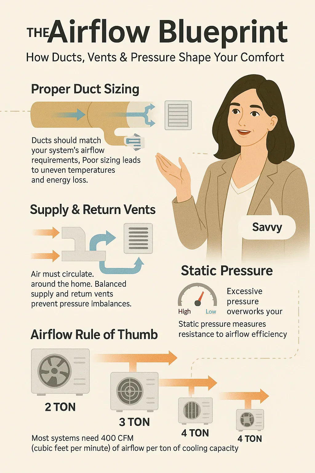 From Ducts to Vents — Why Airflow Design Is Half the Battle in Proper Sizing