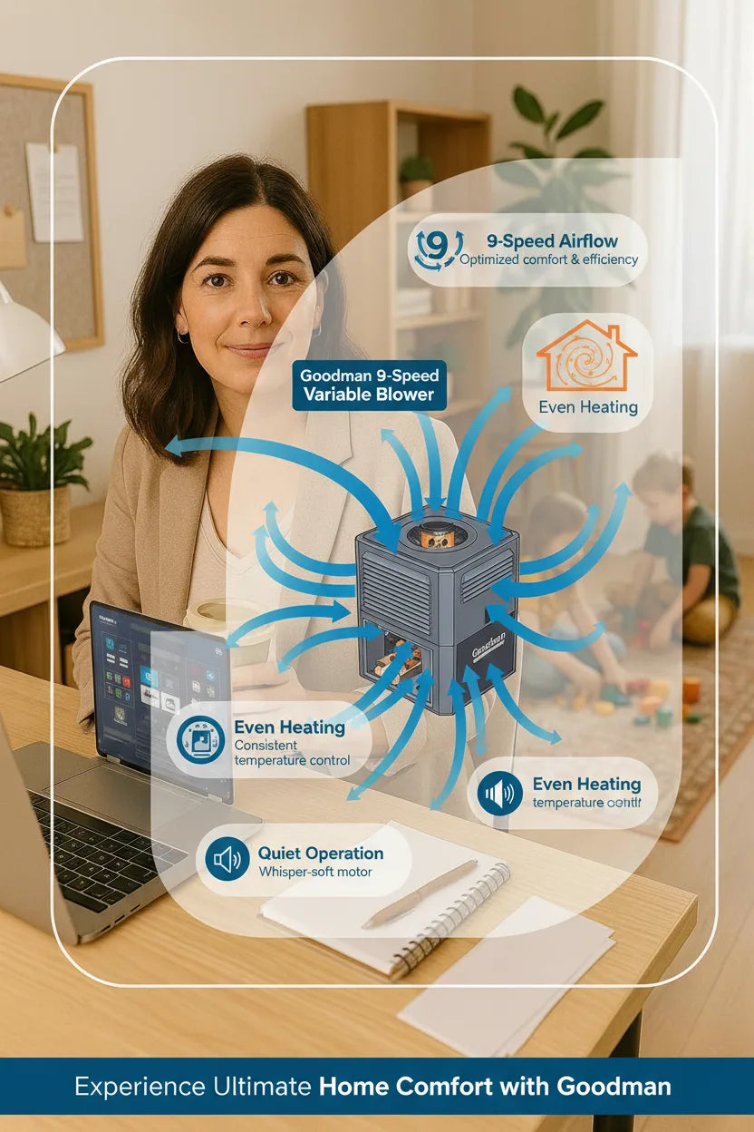 Goodman’s 9-Speed Variable Blower — How It Creates Even, Whisper-Quiet Warmth
