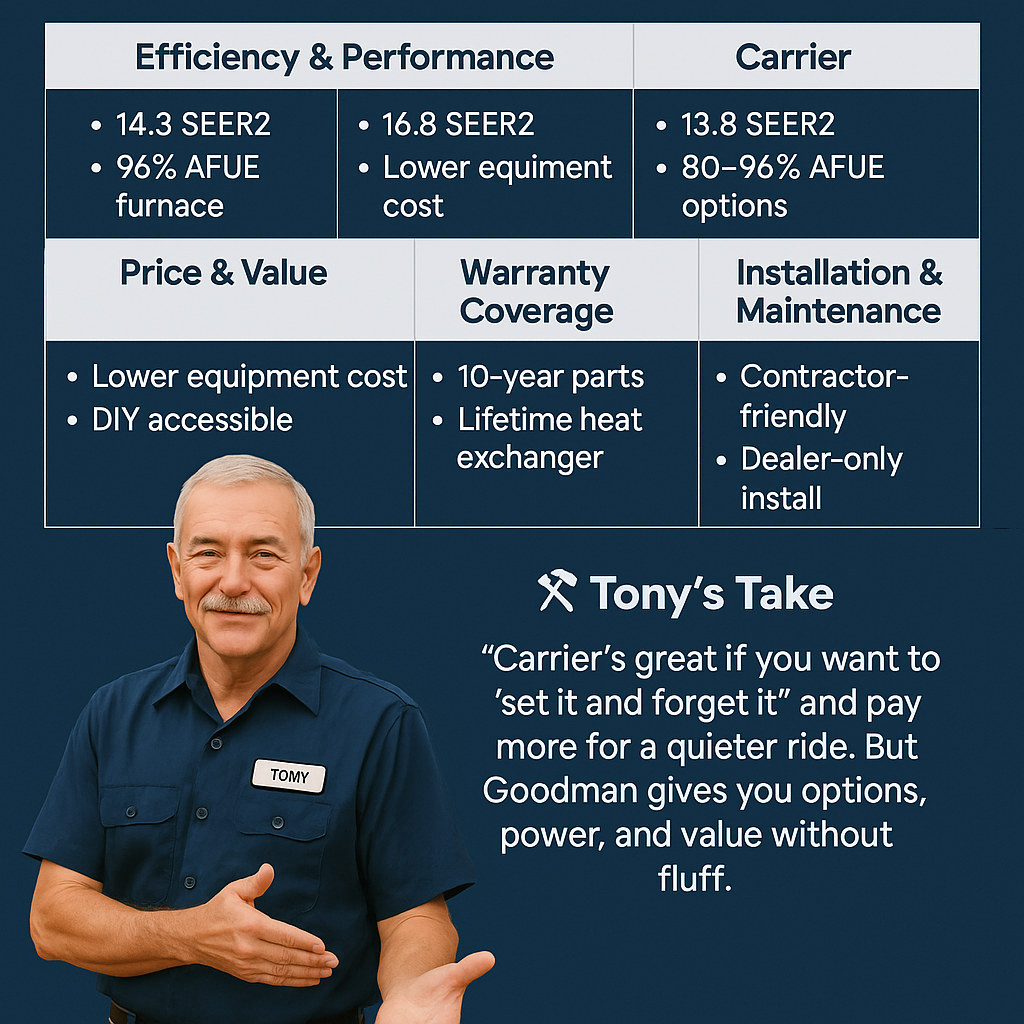 Goodman vs. Carrier: 2 Ton System Showdown