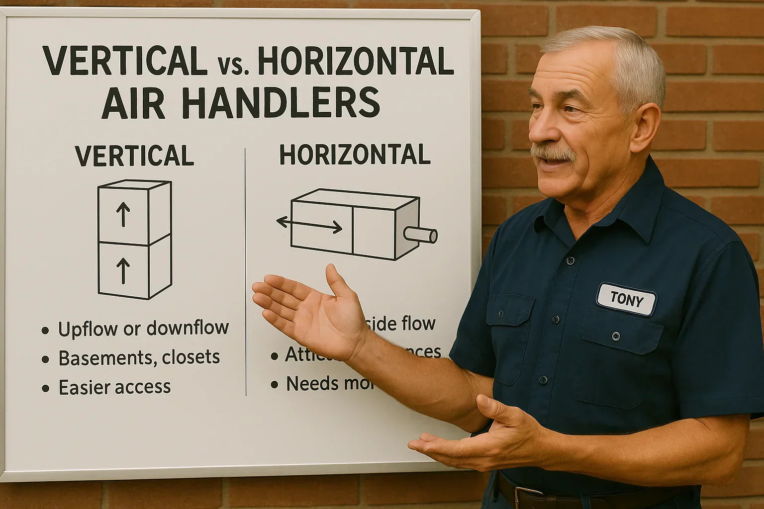 Vertical vs. Horizontal Air Handlers: What’s the Difference and Why It Matters