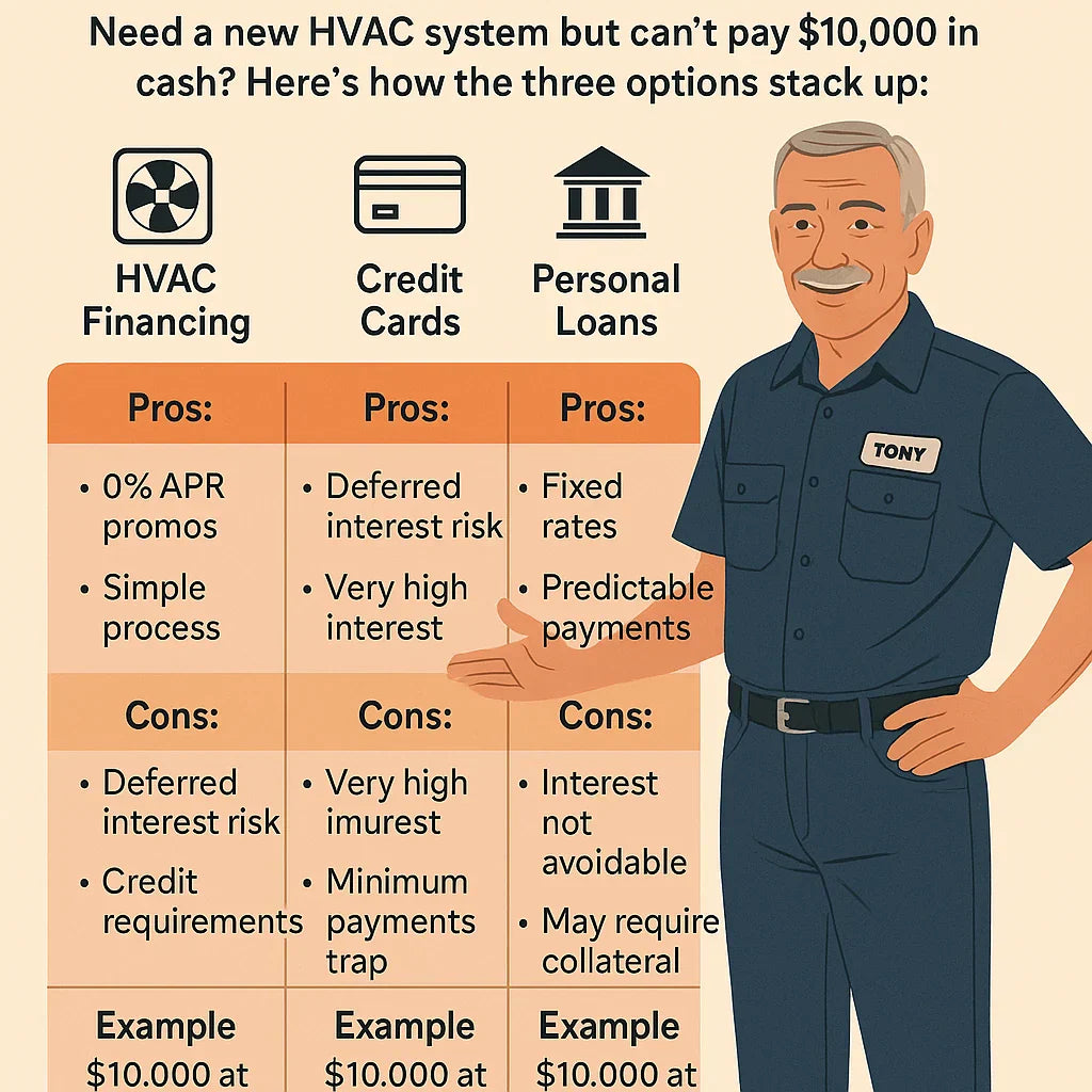 HVAC Financing vs. Credit Cards vs. Personal Loans Which One Saves You More