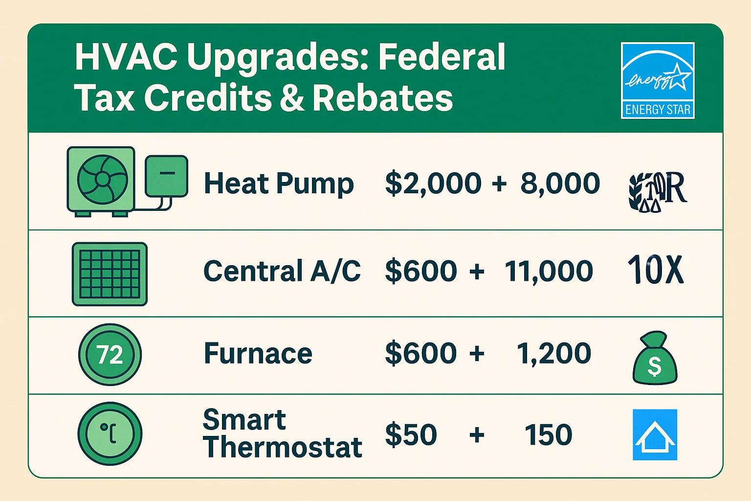 HVAC Upgrades That Qualify for Both Tax Credits and Rebates