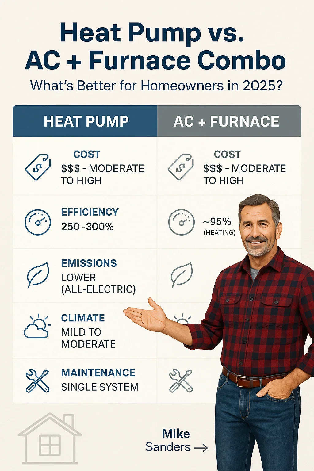Heat Pump vs. AC + Furnace Combo: What’s Better for Your Home in 2025?