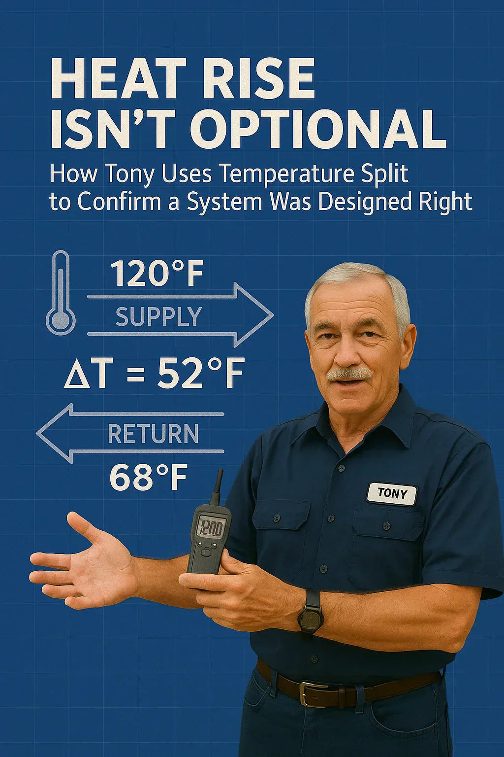 Heat Rise Isn’t Optional — How Tony Uses Temperature Split to Confirm a System Was Designed Right