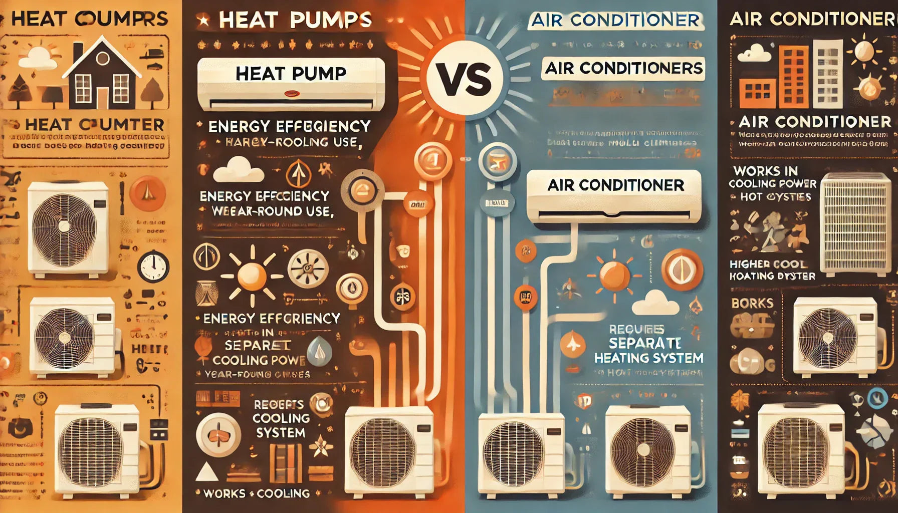 Image of Comparing Cooling Systems: Heat Pumps vs ACs