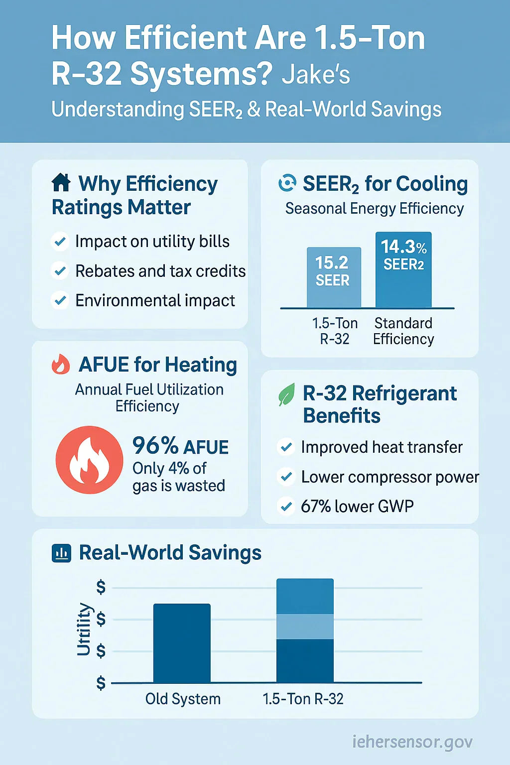 How Efficient Are 1.5-Ton R-32 Systems Understanding SEER2, AFUE & Real-World Savings