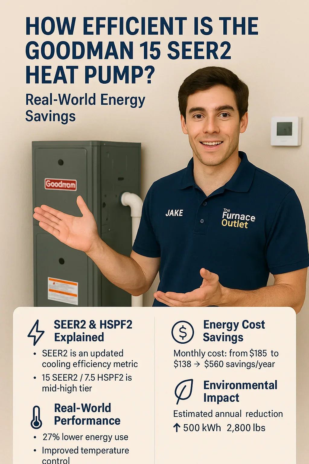 How Efficient Is the Goodman 15 SEER2 Heat Pump Real-World Energy Savings