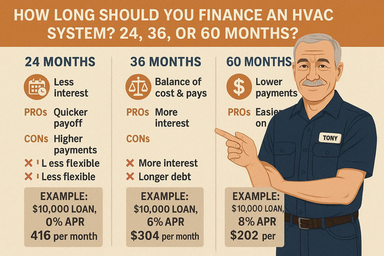 How Long Should You Finance an HVAC System 24, 36, or 60 Months