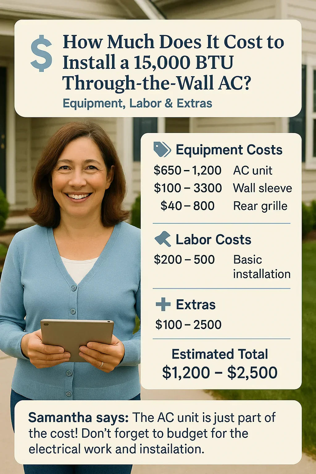 How Much Does It Cost to Install a 15,000 BTU Through-the-Wall AC Equipment, Labor & Extras