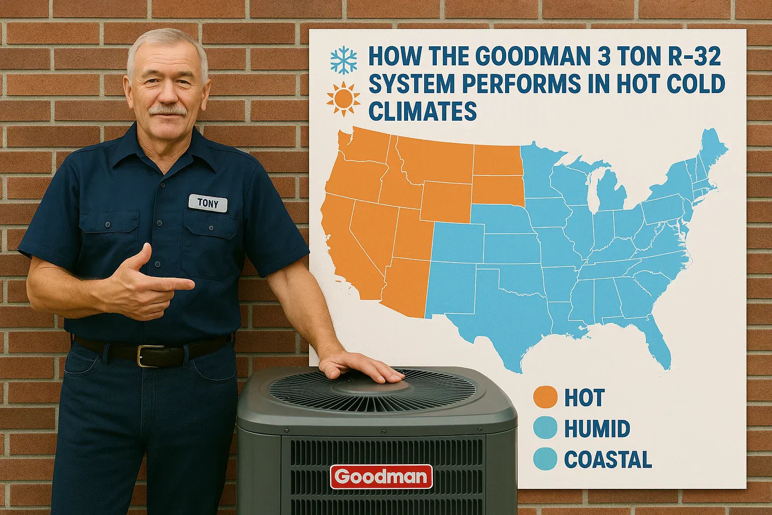 How the Goodman 3 Ton R-32 System Performs in Hot & Cold Climates