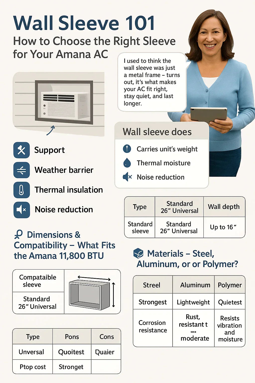 How to Choose the Right Sleeve for Your Amana AC