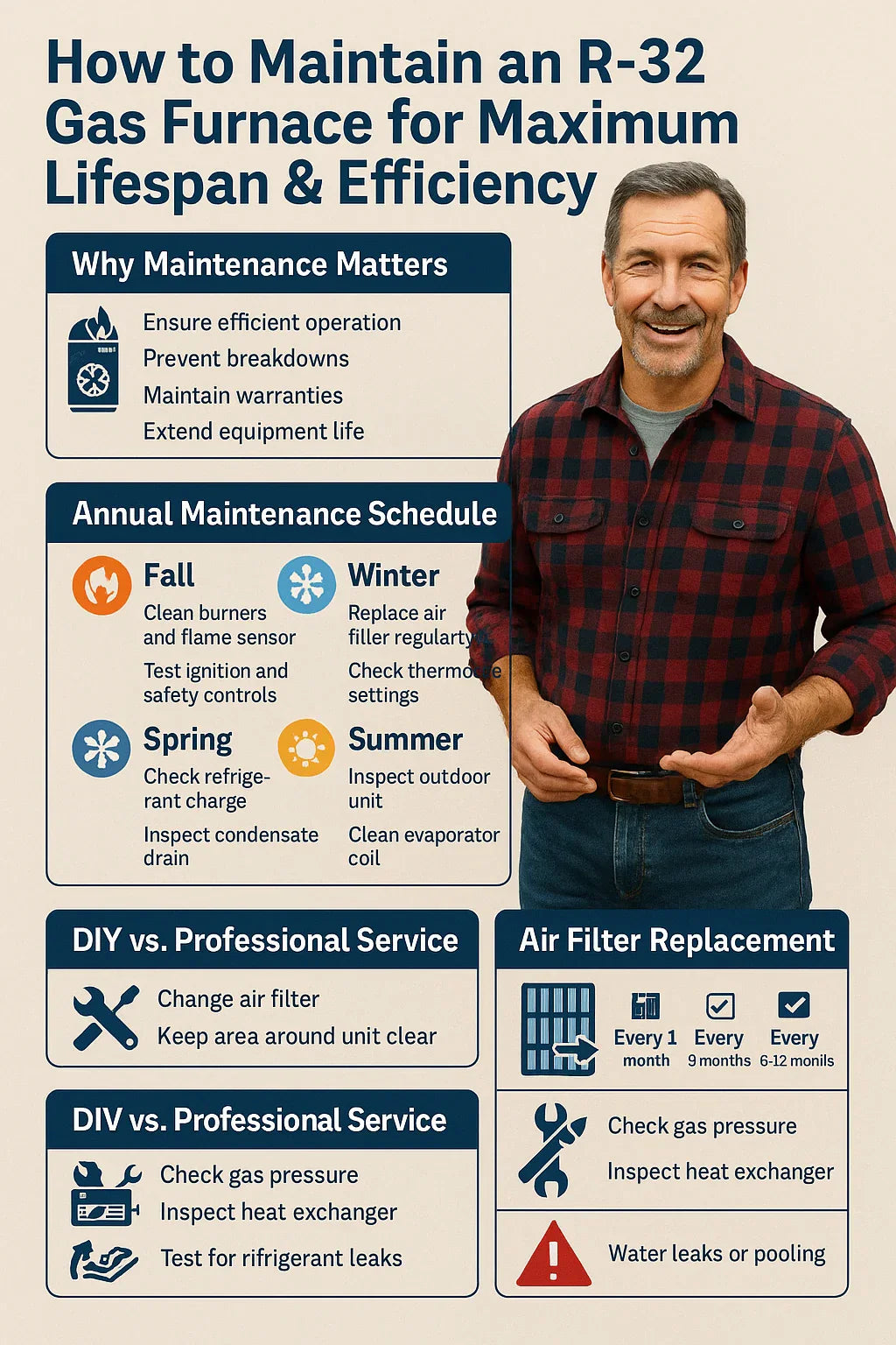 How to Maintain an R-32 Gas Furnace for Maximum Lifespan & Efficiency