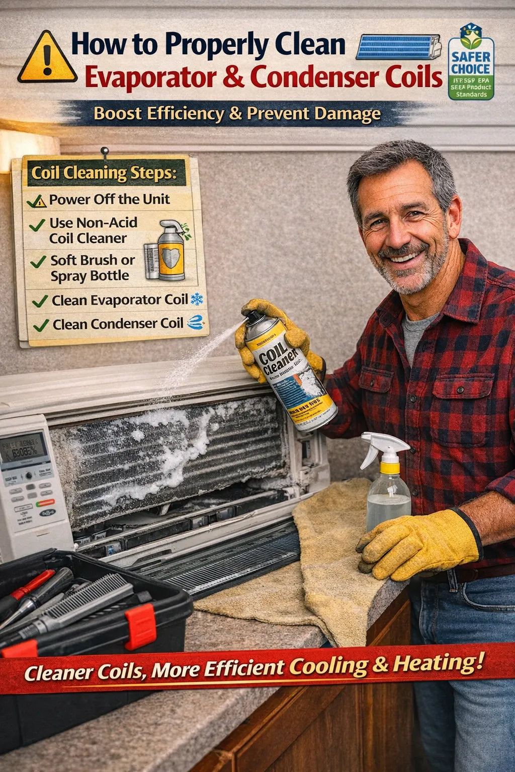 How to Properly Clean Evaporator & Condenser Coils