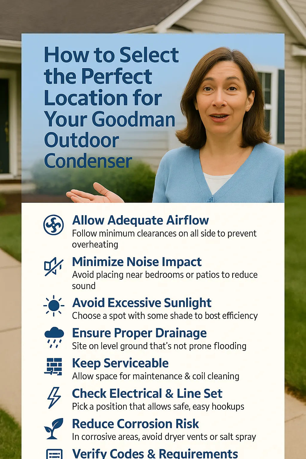 How to Select the Perfect Location for Your Goodman Outdoor Condenser