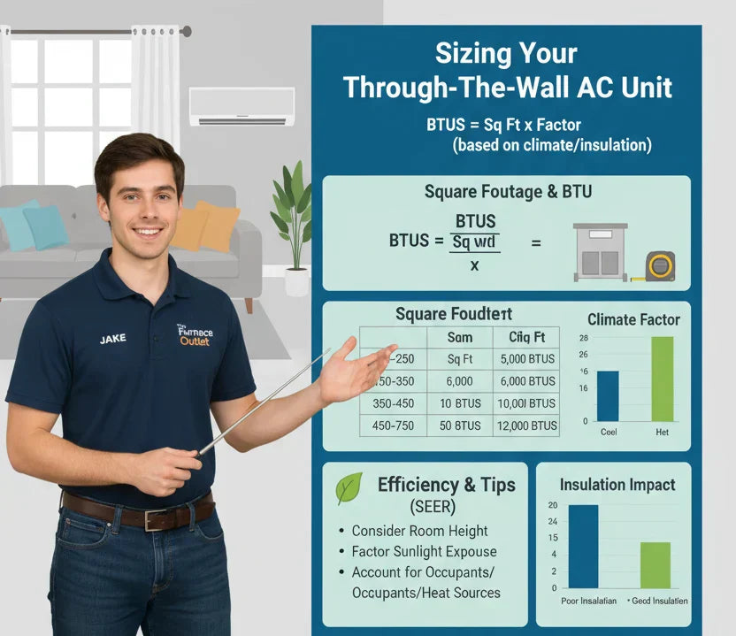 How to Size a Through-the-Wall AC BTUs, Square Footage & Efficiency