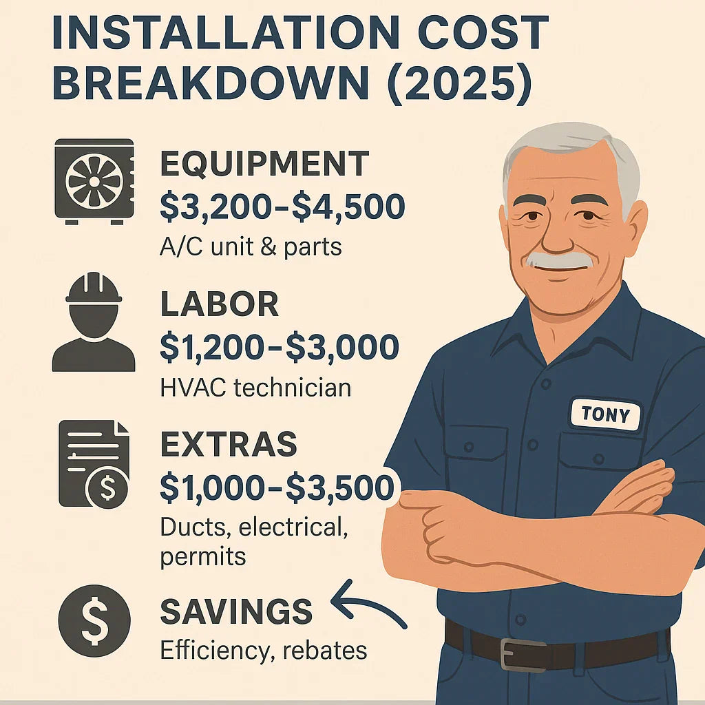 Installation Costs for a Goodman 4 Ton R-32 Horizontal AC in 2025
