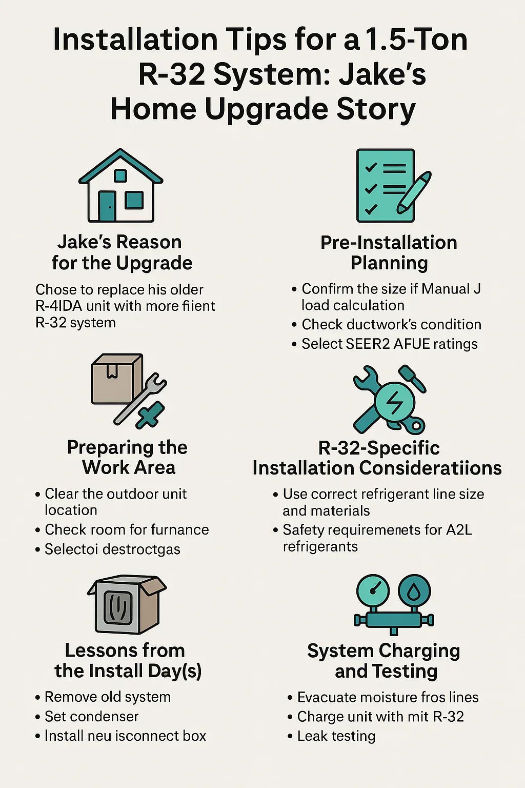 Installation Tips for a 1.5-Ton R-32 System Jake’s Home Upgrade Story