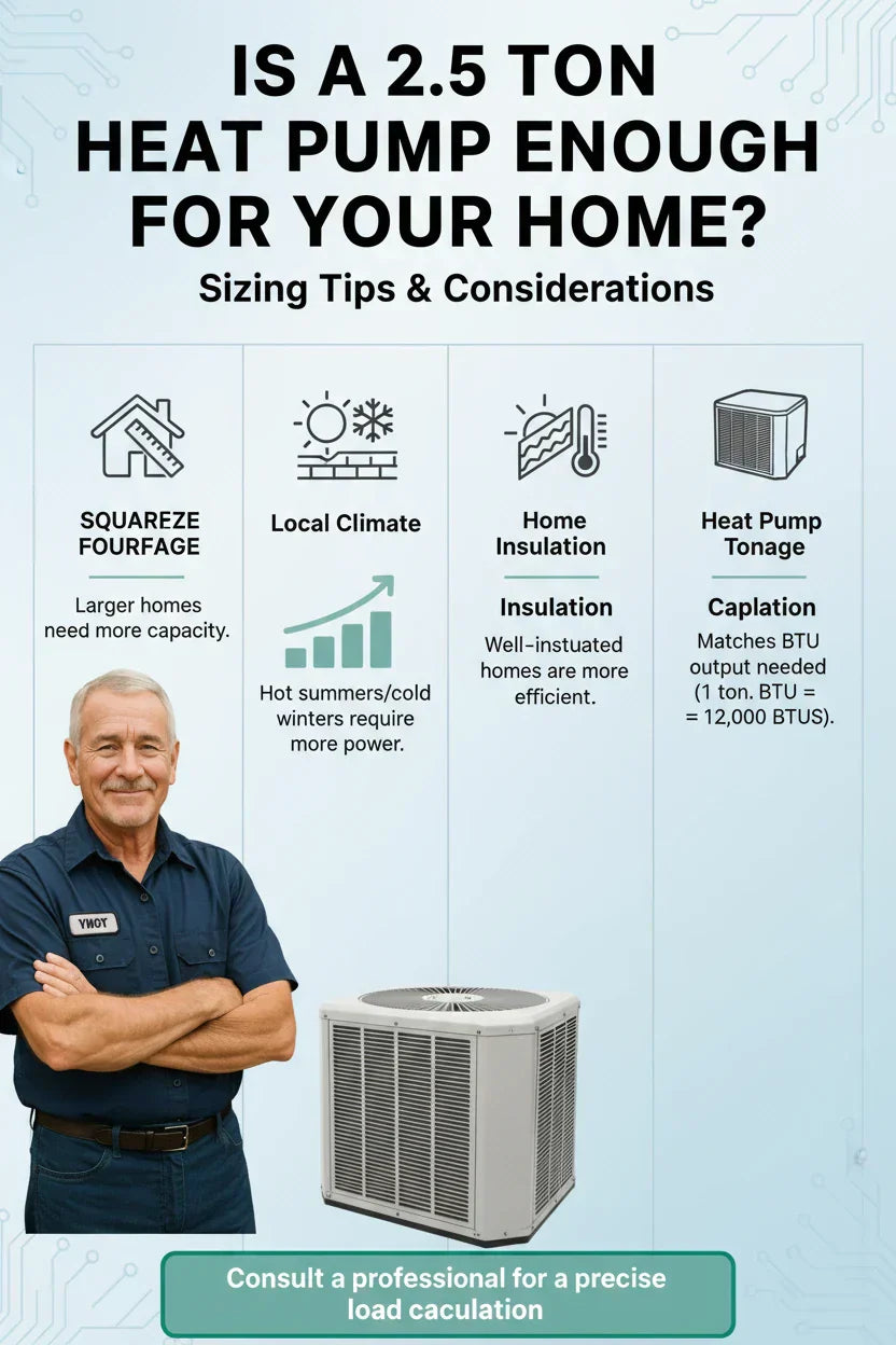 Is a 2.5 Ton Heat Pump Enough for Your Home Sizing Tips & Considerations