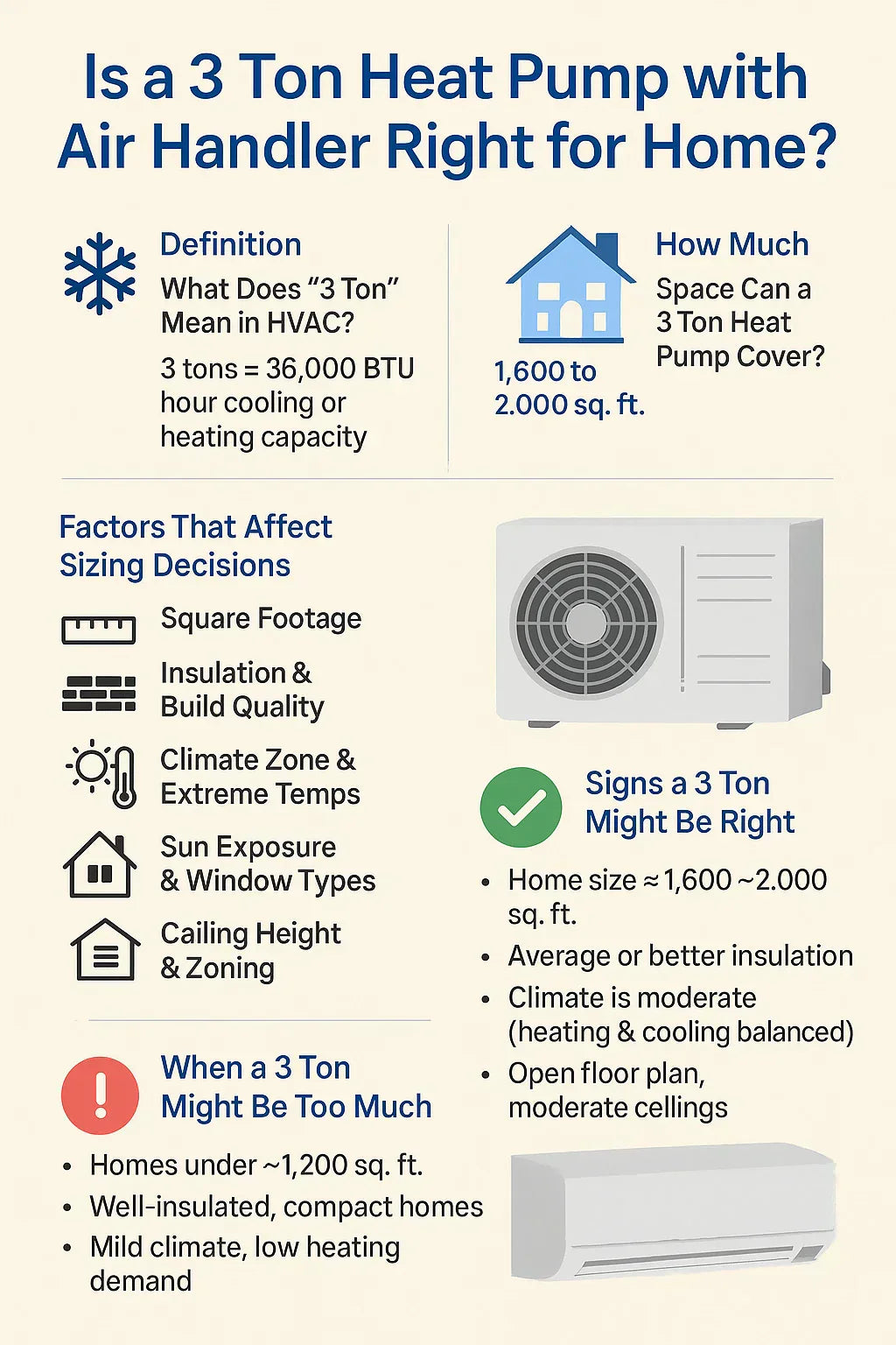 Is a 3 Ton Heat Pump with Air Handler Right for Your Home?