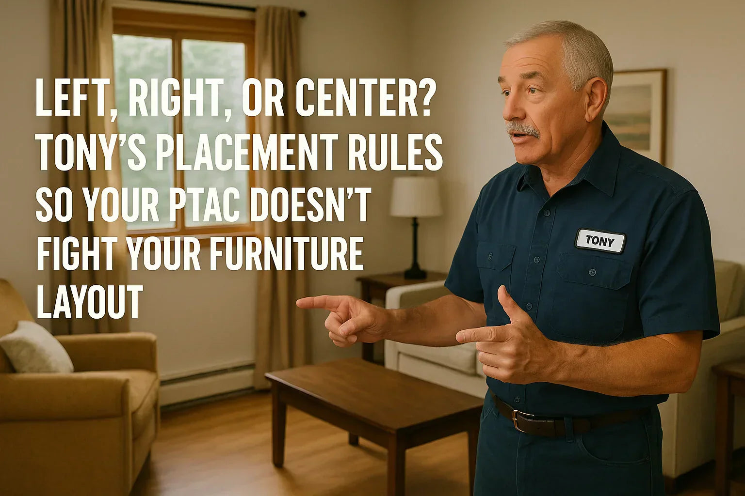 Left, Right, or Center Tony’s Placement Rules So Your PTAC Doesn’t Fight Your Furniture Layout