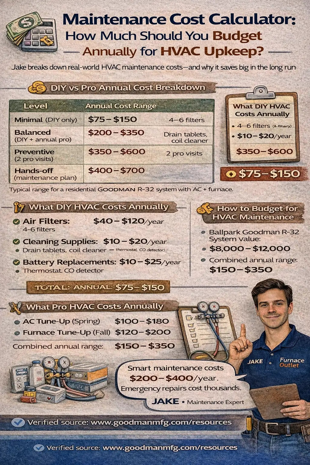 Maintenance Cost Calculator How Much Should You Budget Annually for HVAC Upkeep