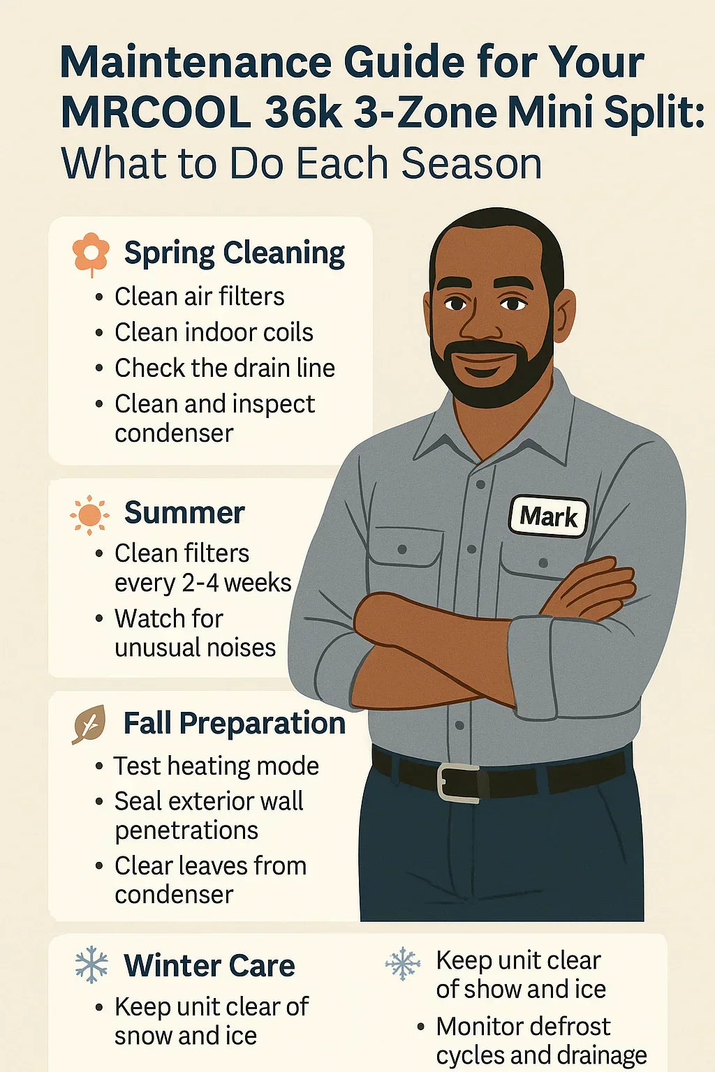 Maintenance Guide for Your MRCOOL 36k 3-Zone Mini Split: What to Do Each Season