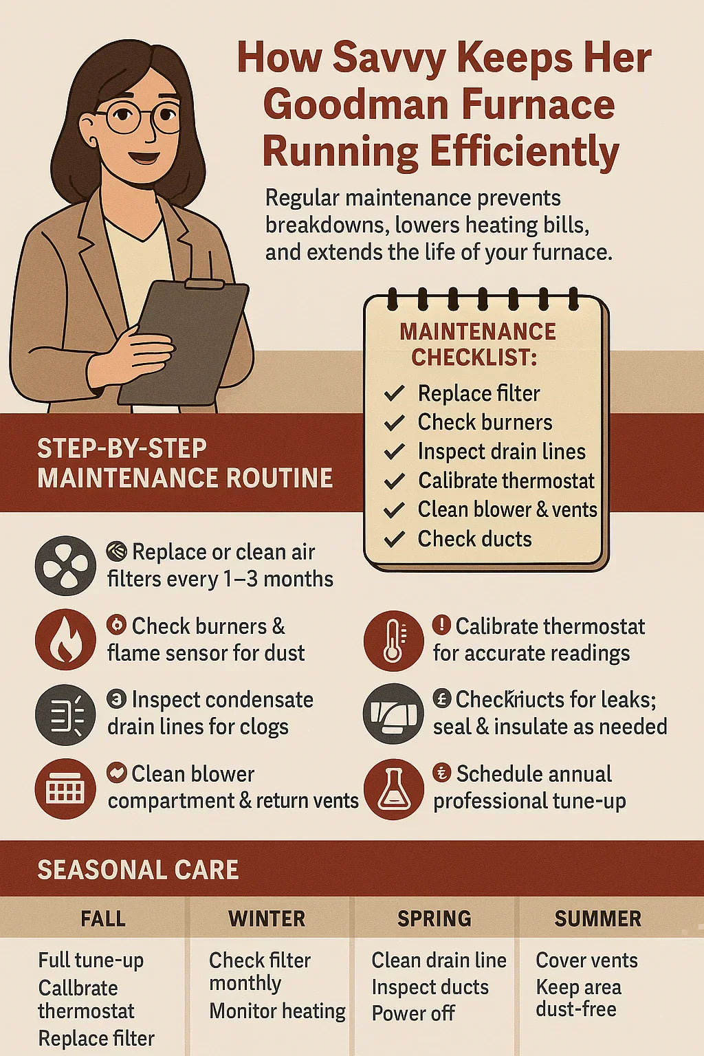 Maintenance Made Simple — How Savvy Keeps Her Goodman Furnace Running Efficiently