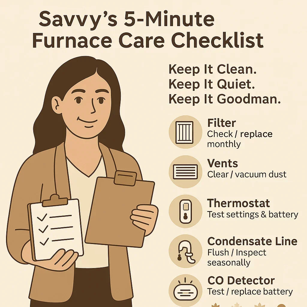 Maintenance Made Simple — How Savvy Keeps Her Goodman Furnace Running Efficiently