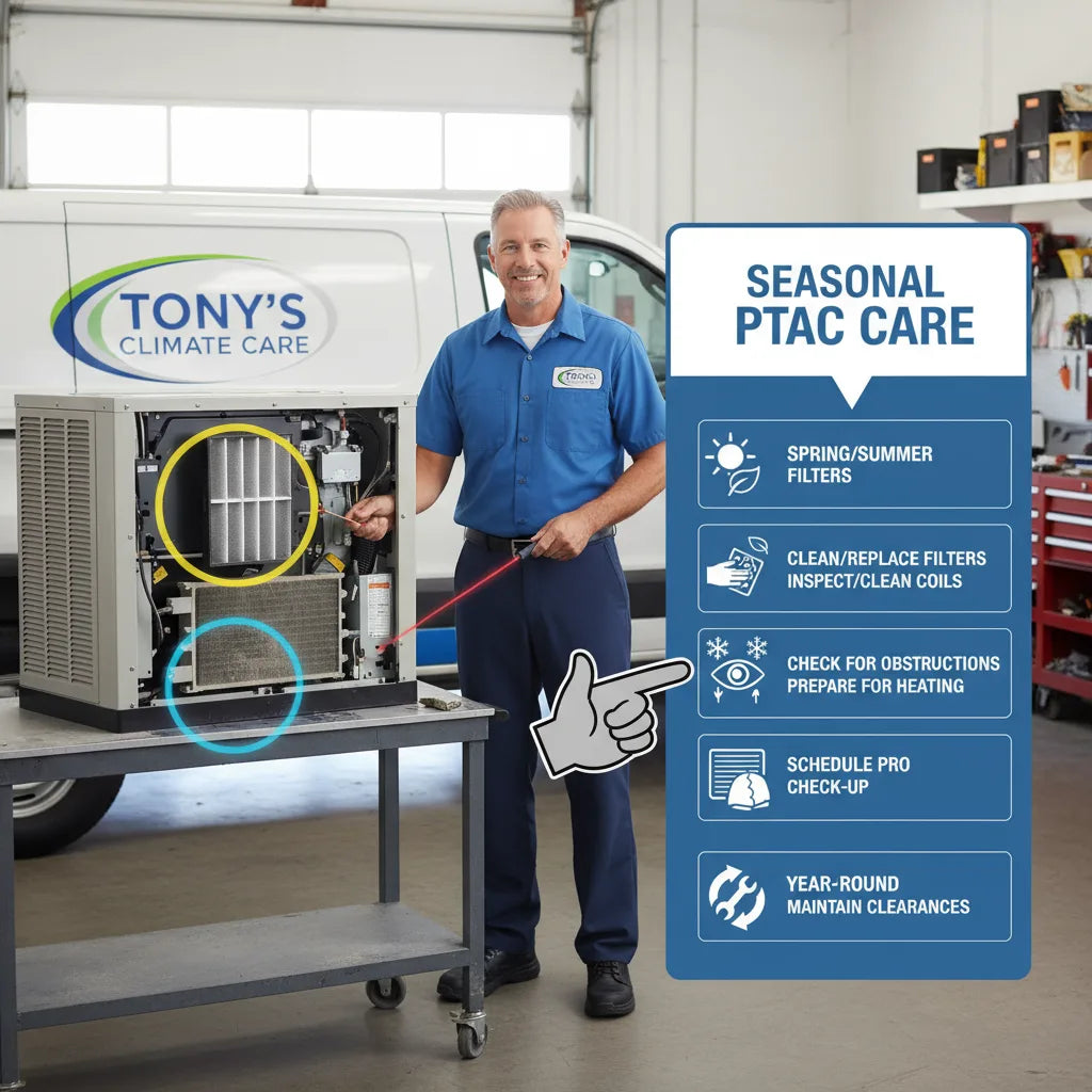 Maintenance Tips for Your Amana PTAC Filters, Coils, and Seasonal Care