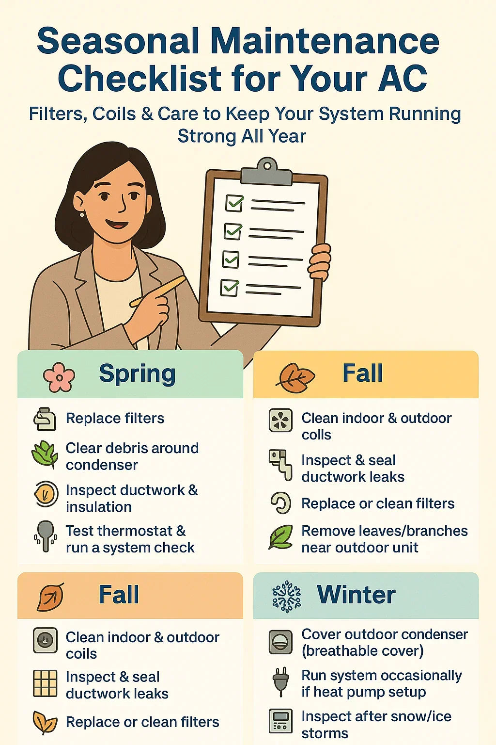 Maintenance Tips for Your Daikin Light Commercial 4-Ton AC System Filters, Coils & Seasonal Care